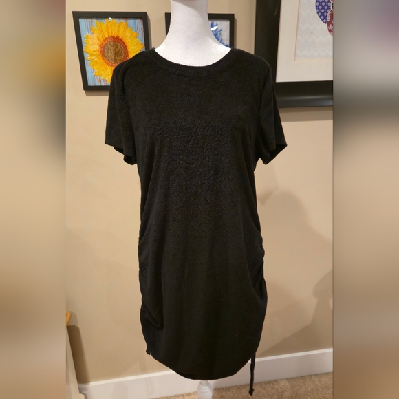 Victoria's Secret Other - Victoria's Secret Terrycloth Black Mini Dress Swimsuit Cover Up